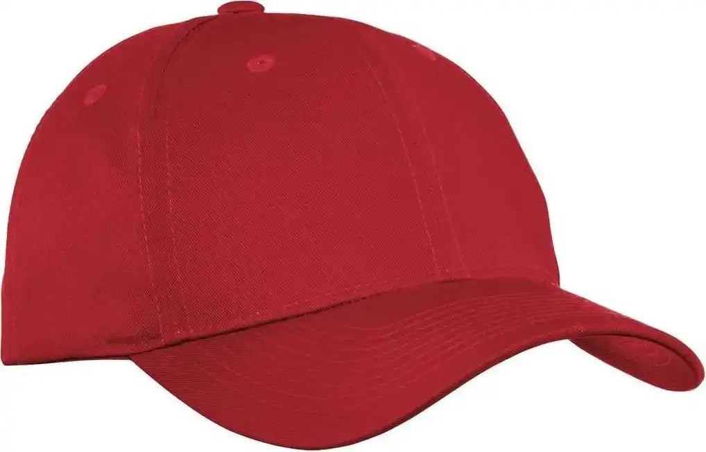 Port Authority C800 Fine Twill Cap Red / one Size Fits Most
