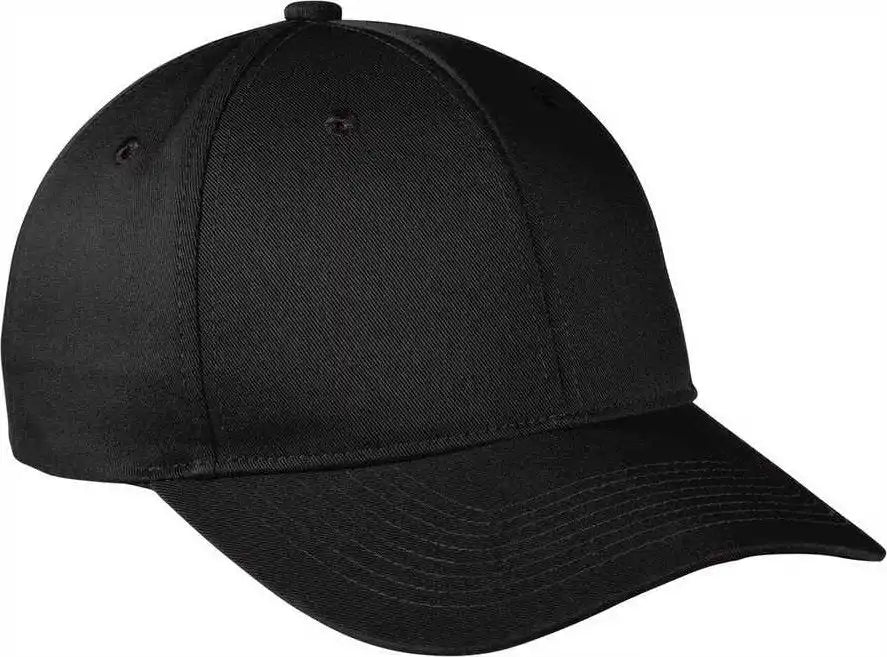 Port Authority C801 Snapback Fine Twill Cap - Black - one Size Fits Most