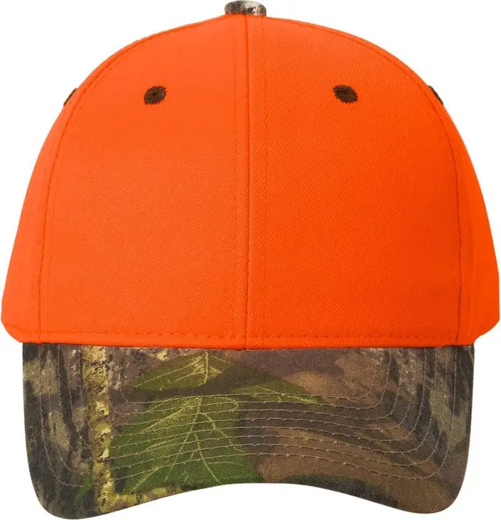 Port Authority C804 Enhanced Visibility Cap with Camo Brim - Orange Blaze Mossy Oak New Break-up - Blaze/ / one Size