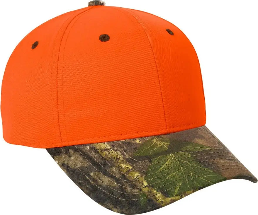 Port Authority C804 Enhanced Visibility Cap with Camo Brim - Orange Blaze Mossy Oak New Break-up - Blaze/ / one Size