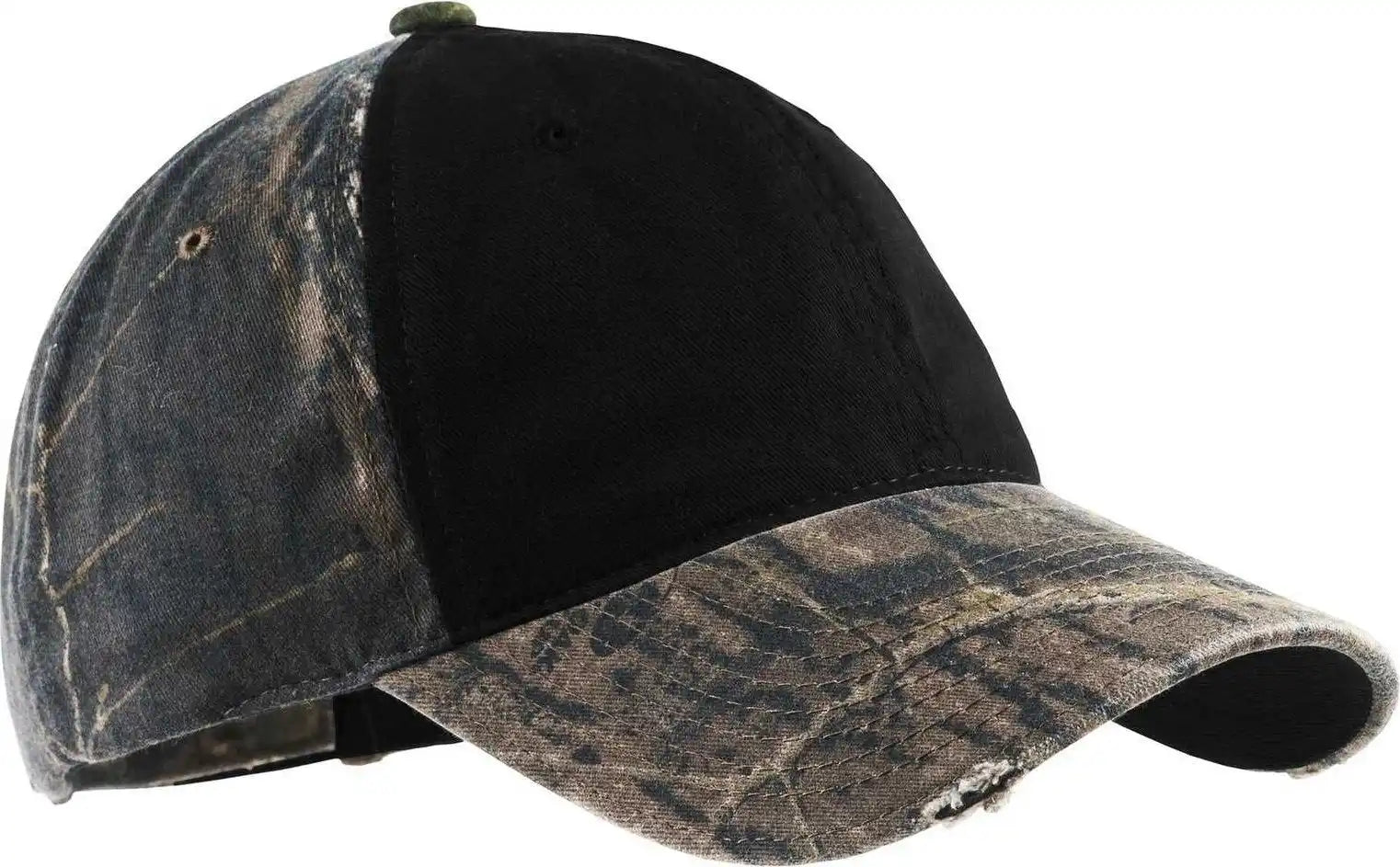 Port Authority C807 Camo Cap with Contrast Front Panel - Mossy Oak New Break-up Black - Break Up / one Size Fits Most