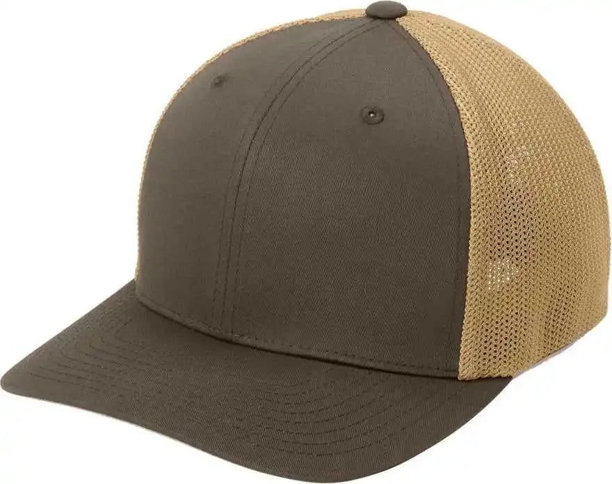 Port Authority C812 Flexfit Mesh Back Cap Brwn/khaki / L/xl