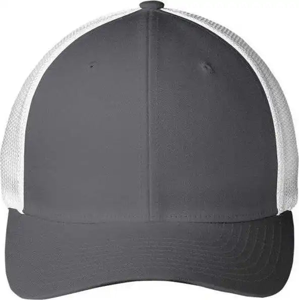 Port Authority C812 Flexfit Mesh Back Cap - Graphite White - Dark Gray / Adult S/m