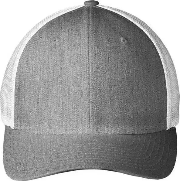 Port Authority C812 Flexfit Mesh Back Cap - Heather Gray White - Adult S/m