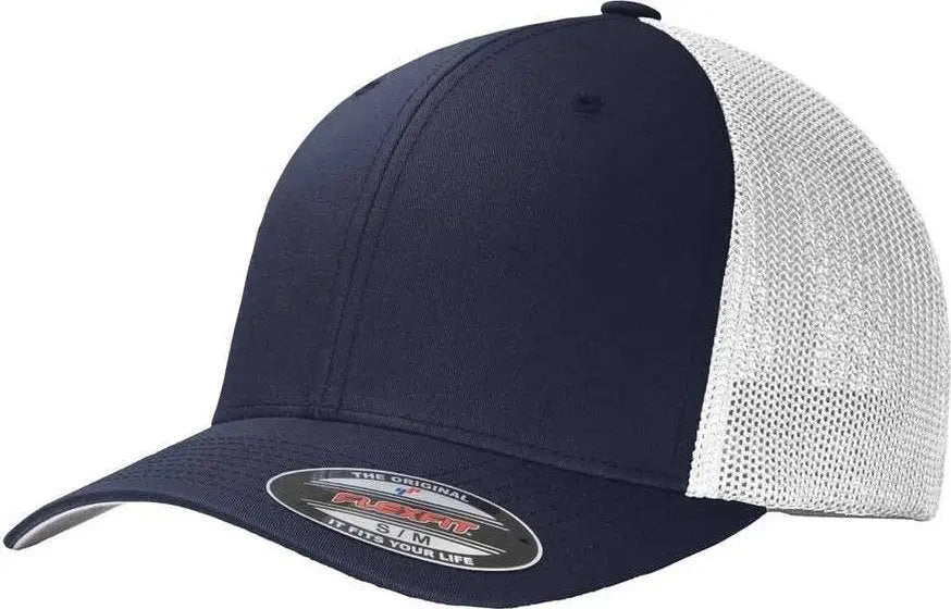 Port Authority C812 Flexfit Mesh Back Cap - True Navy White