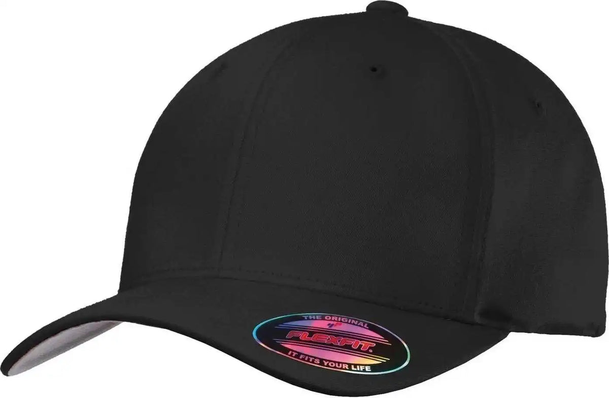 Port Authority C813 Flexfit Cotton Twill Cap - Black - 7’’ - 7 3/8’’