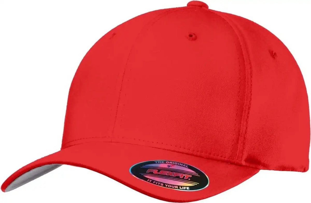 Port Authority C813 Flexfit Cotton Twill Cap - True Red - 7’’ - 7 3/8’’