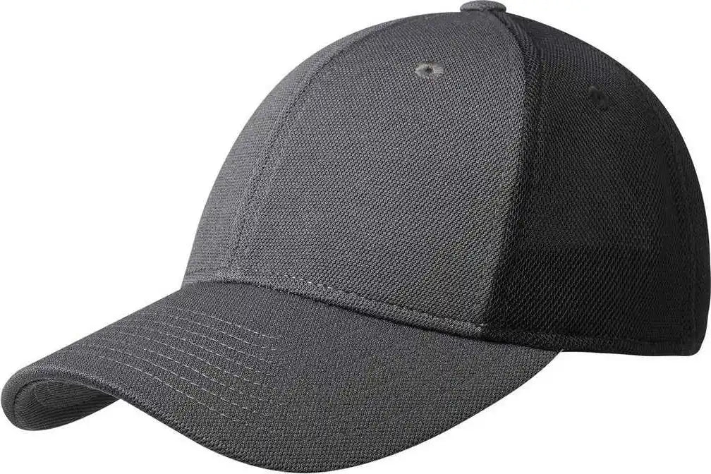 Port Authority C826 Pique Mesh Cap - Iron Gray Black - Dark / 7’’ - 7 3/8’’