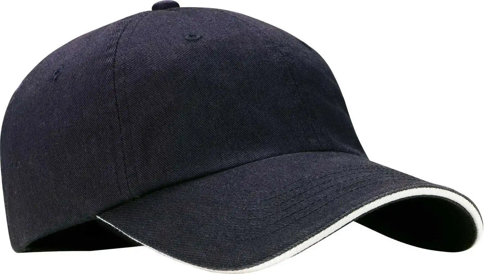 Port Authority C830 Sandwich Bill Cap with Striped Closure - Classic Navy White - 7 1/4’’ - 5/8’’