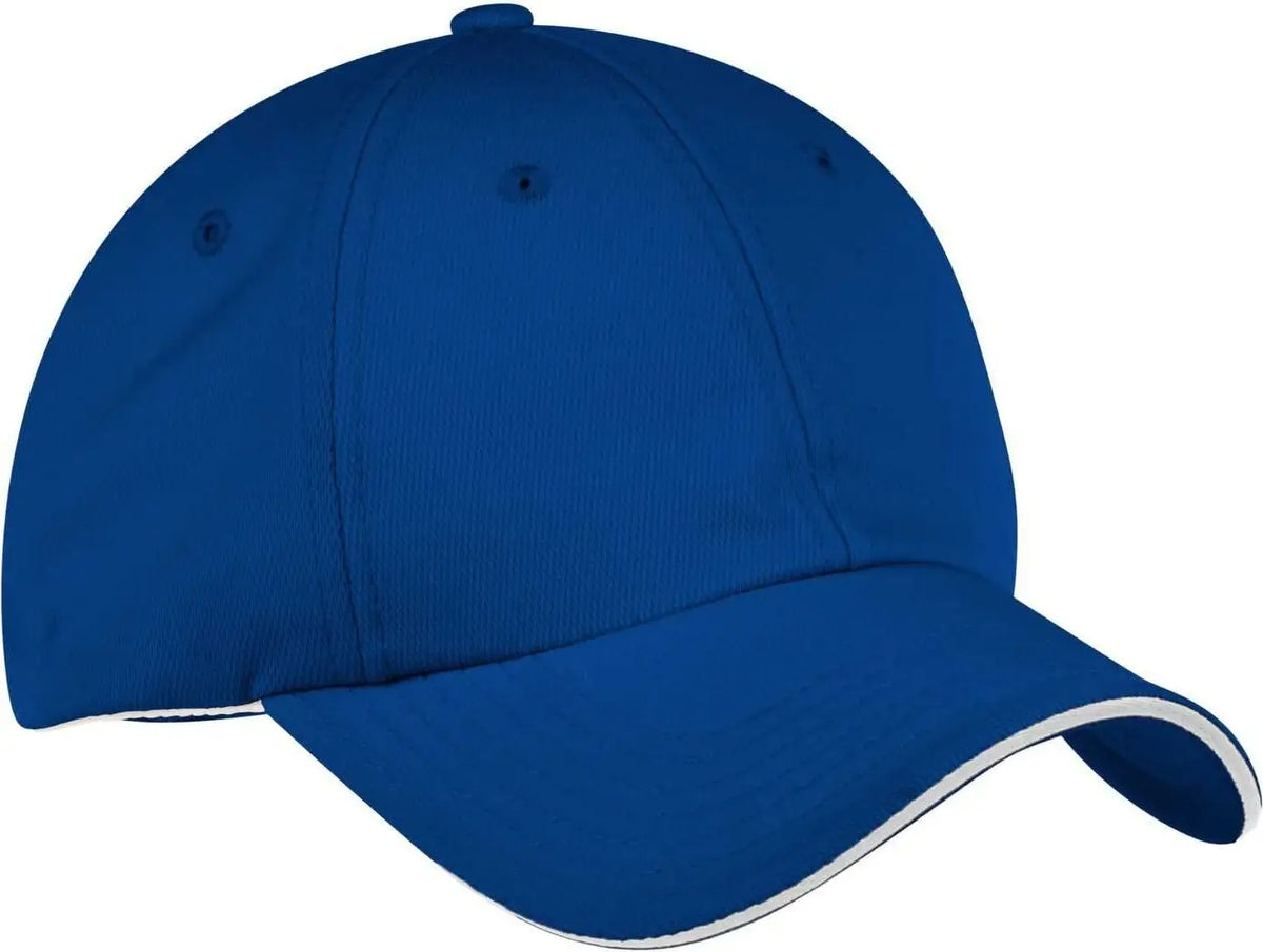 Port Authority C838 Dry Zone Cap - Royal White - one Size Fits Most