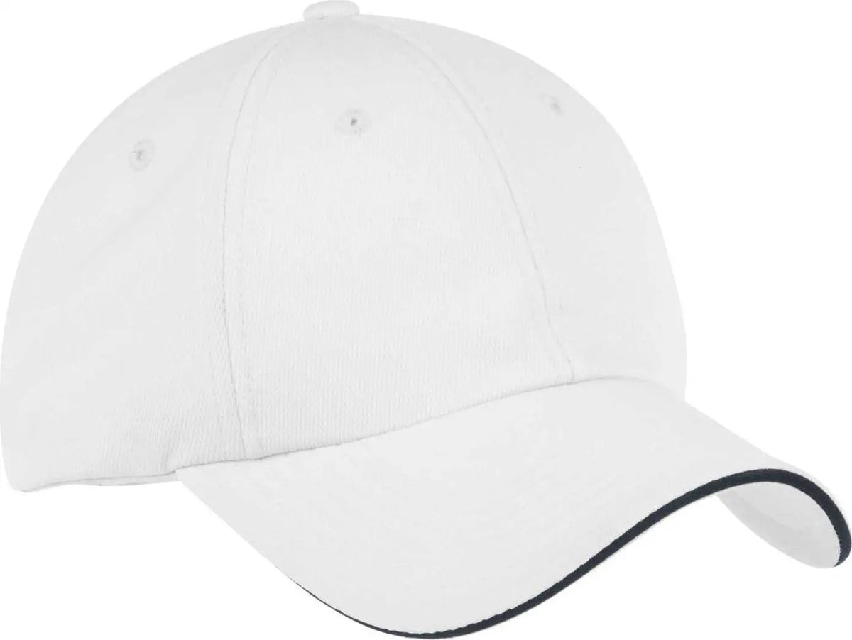 Port Authority C838 Dry Zone Cap - White Classic Navy