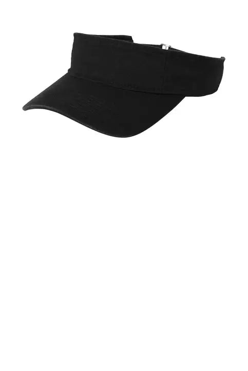 Port Authority C840 Enzyme Wash Fashion Visor - Black - one Size Fits Most