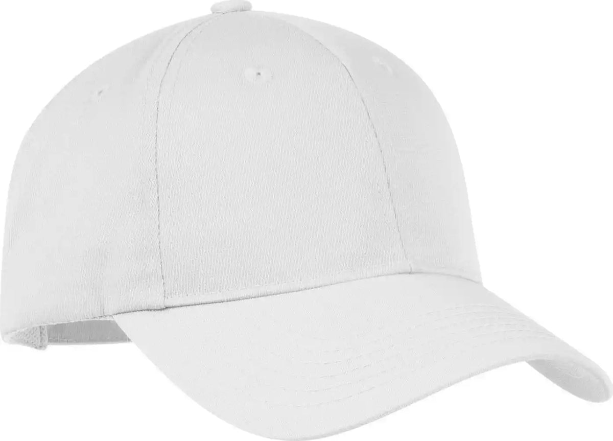 Port Authority C868 Nylon Twill Performance Cap White / one Size Fits Most