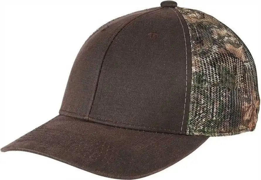 Port Authority C891 Pigment Print Camouflage Mesh Back Cap Realtree Edge Brown / one Size Fits Most