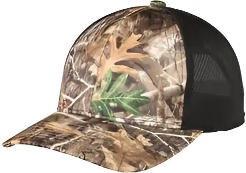 Port Authority C892 Performance Camouflage Mesh Back Snapback Cap - Mossy Oak Break-up Country Black - Country/