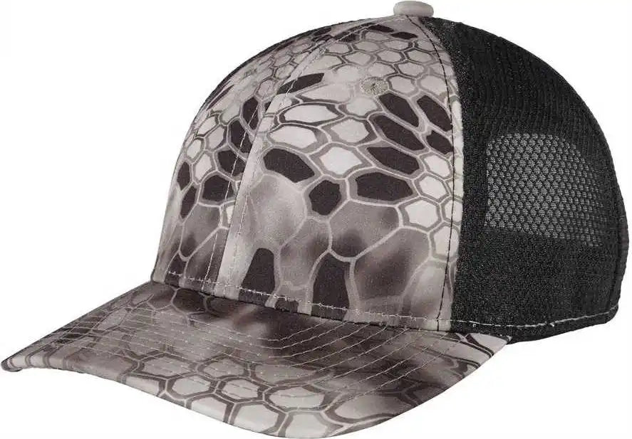 Port Authority C892 Performance Camouflage Mesh Back Snapback Cap - Kryptek Raid Black - one Size Fits Most