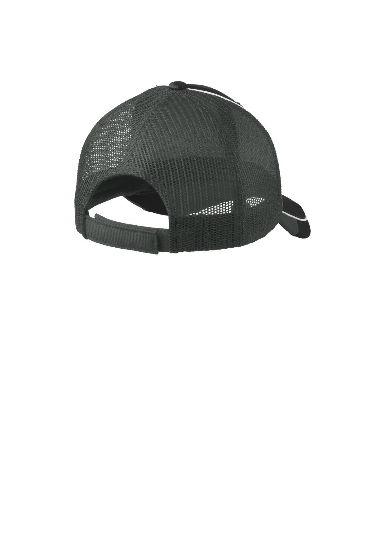 Port Authority C904 Colorblock Mesh Back Cap - Black White Magnet