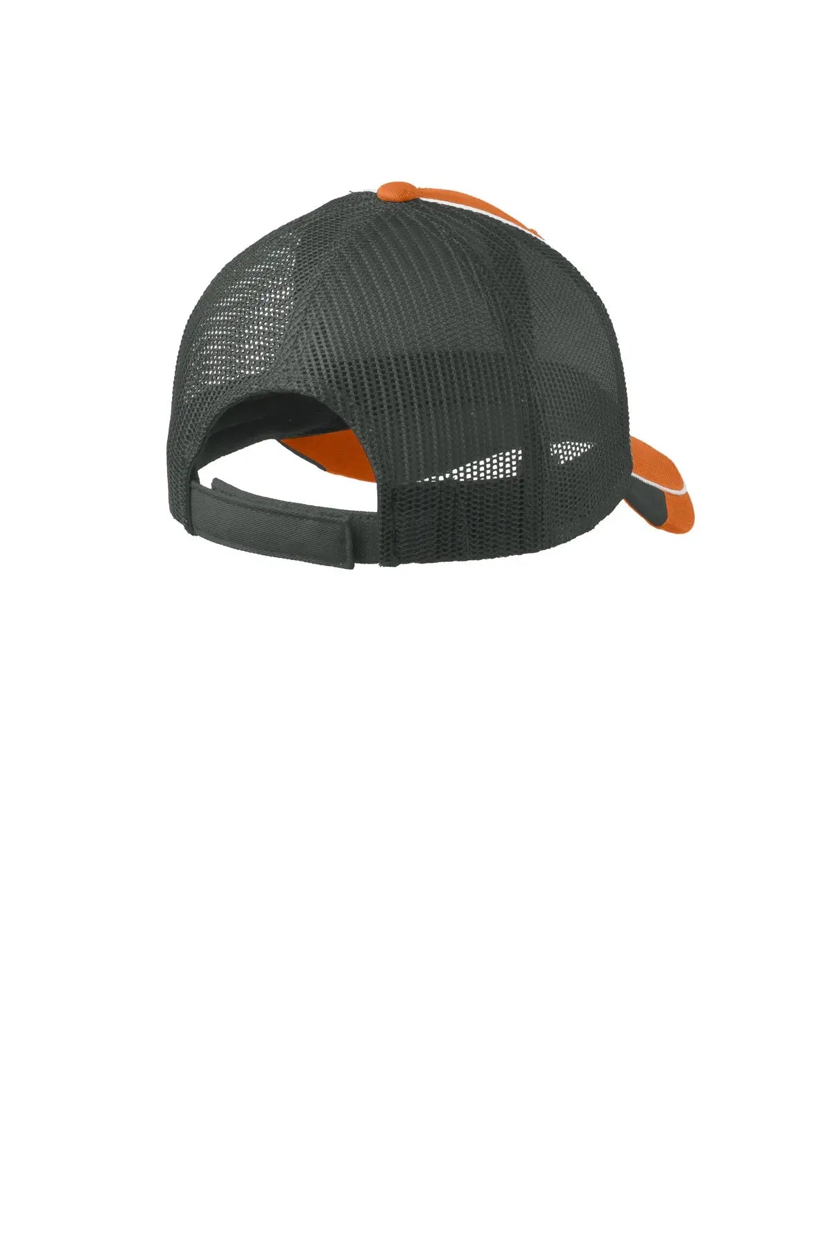 Port Authority C904 Colorblock Mesh Back Cap - Flare Orange White Magnet - Orange/ White/ / one Size Fits Most