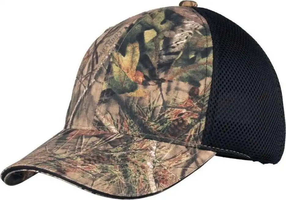 Port Authority C912 Camouflage Cap with Air Mesh Back Mossy Oak Break Up Country Black / one Size Fits Most