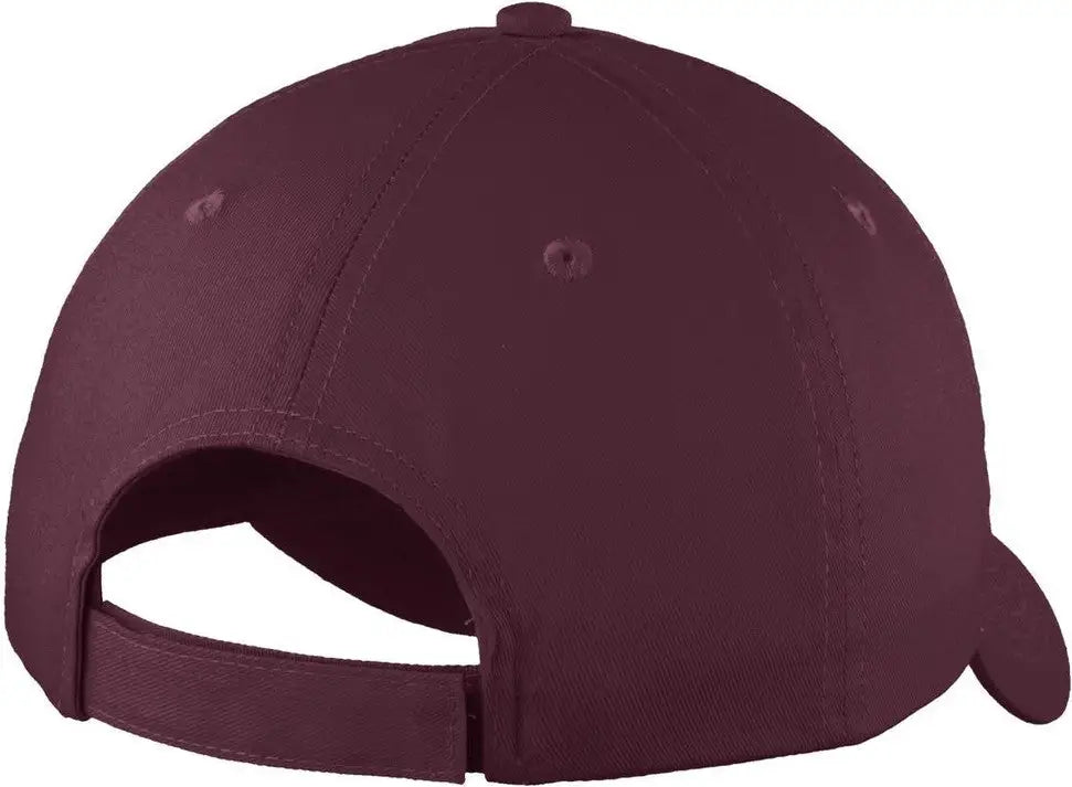 Port Authority C914 Six-panel Unstructured Twill Cap - Maroon - one Size Fits Most
