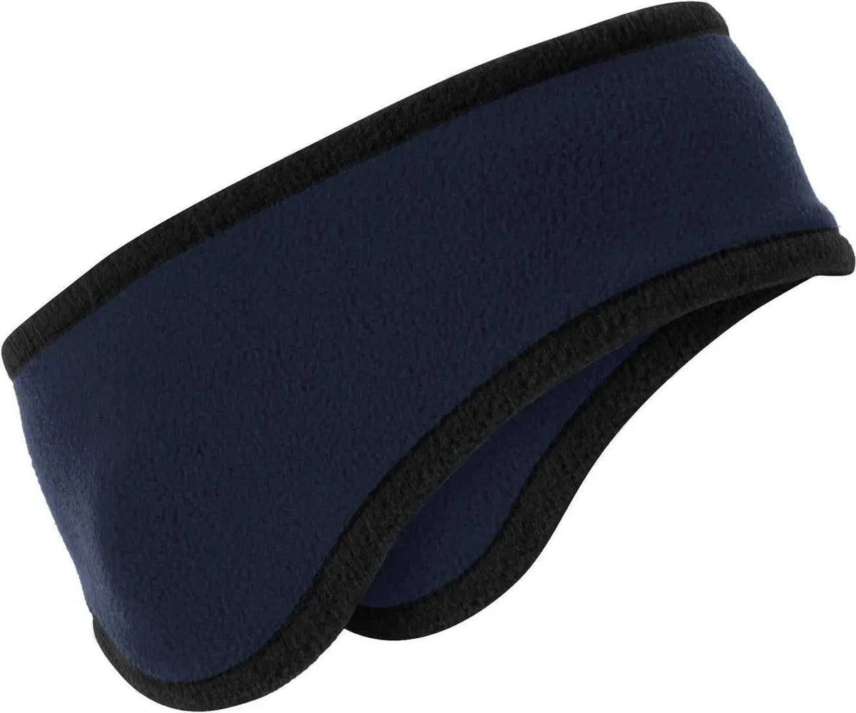 Port Authority C916 Two-color Fleece Headband - Navy