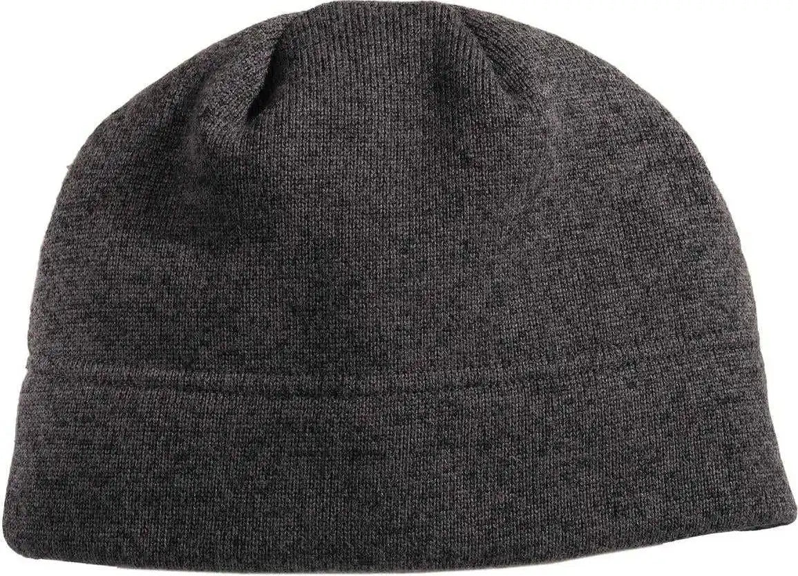 Port Authority C917 Heathered Knit Beanie - Black Heather Charcoal - Dark Gray / one Size Fits Most
