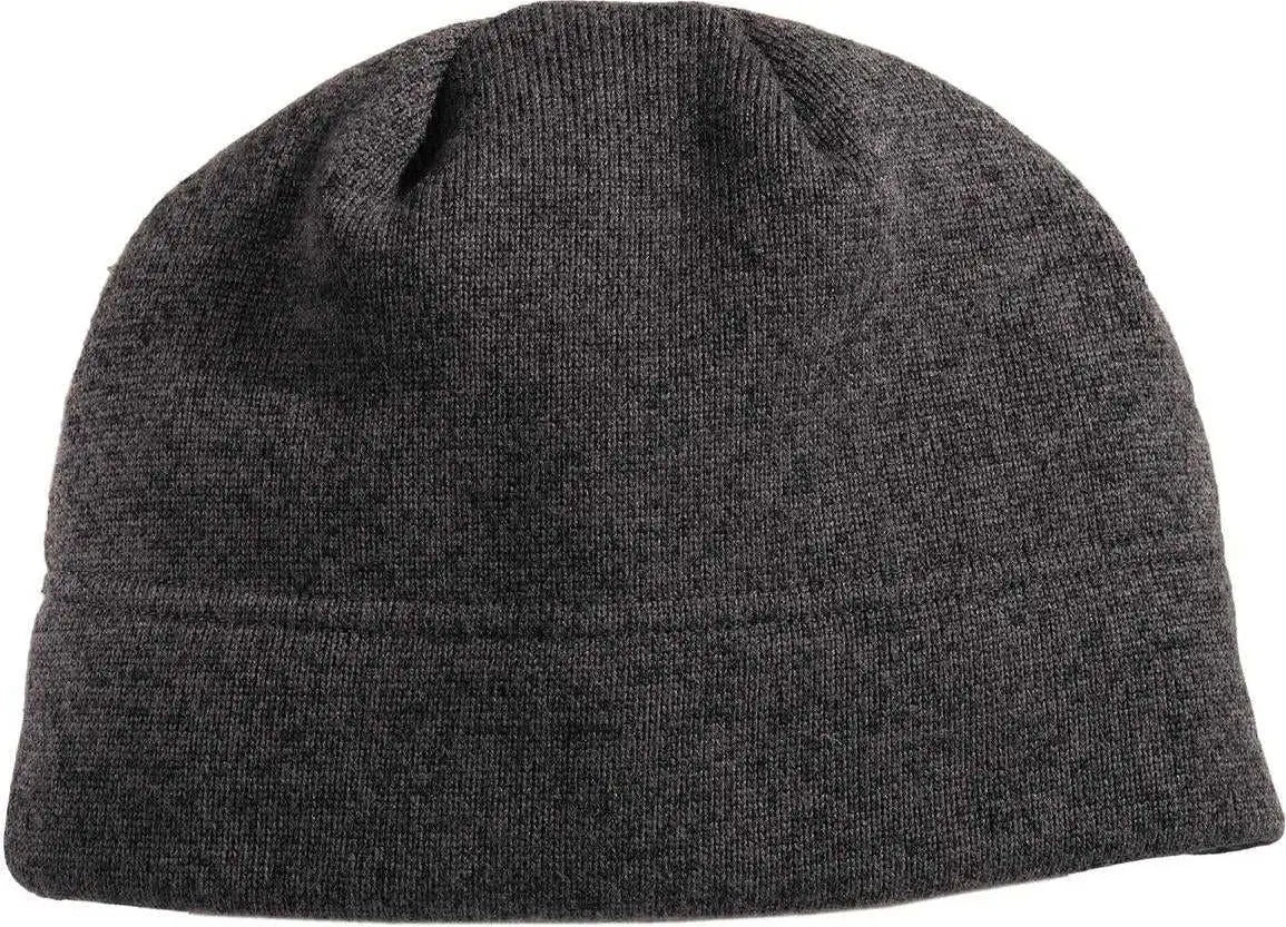 Port Authority C917 Heathered Knit Beanie - Black Heather Charcoal - Dark Gray / one Size Fits Most
