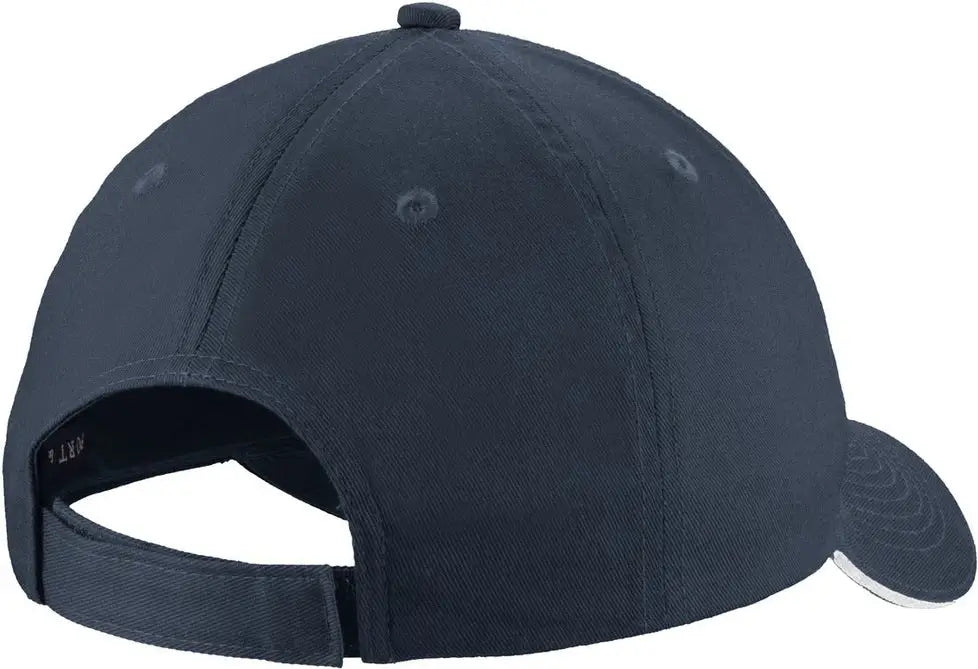 Port Authority C919 Unstructured Sandwich Bill Cap - Navy White - Navy/ / one Size Fits Most