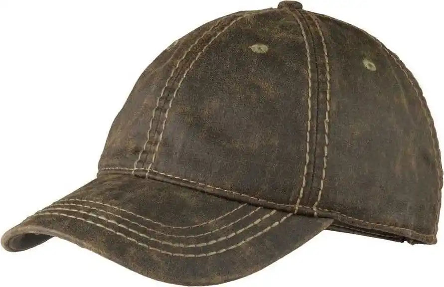 Port Authority C924 Pigment Print Distressed Cap - Brown - one Size Fits Most