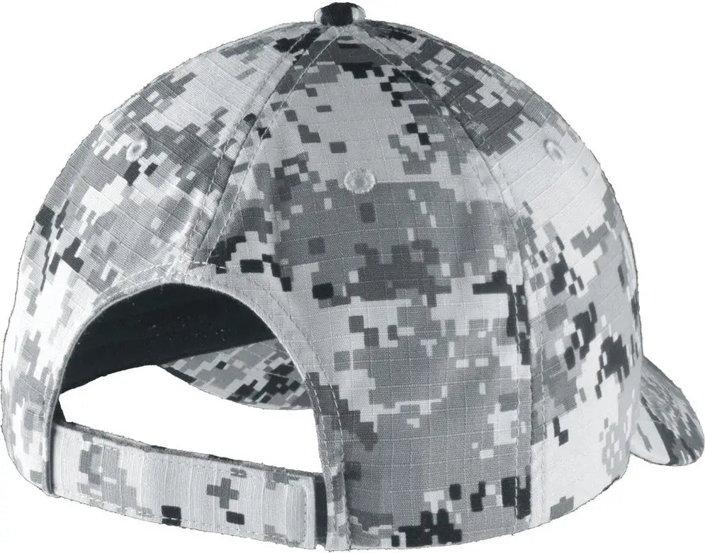 Port Authority C925 Digital Ripstop Camouflage Cap - Gray Camo - one Size Fits Most