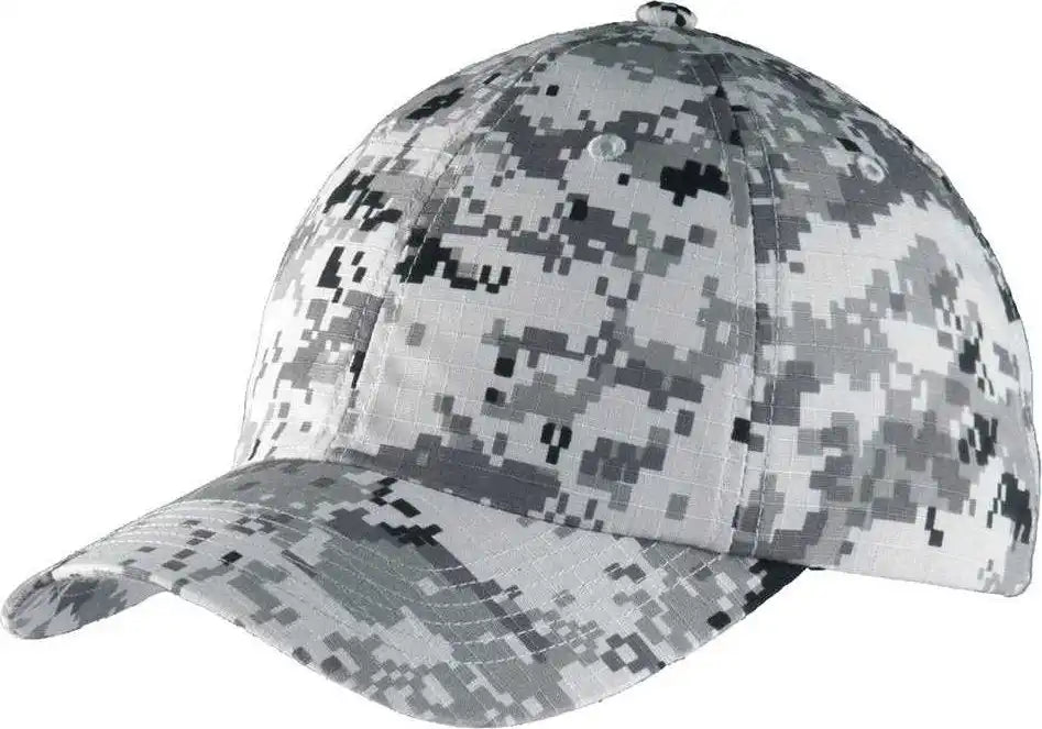 Port Authority C925 Digital Ripstop Camouflage Cap - Gray Camo - one Size Fits Most