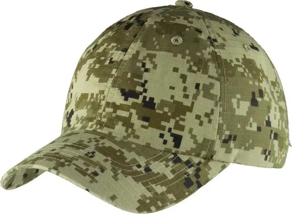 Port Authority C925 Digital Ripstop Camouflage Cap - Green Camo - one Size Fits Most