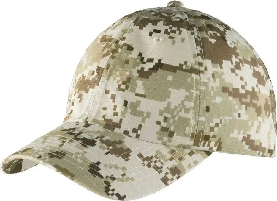 Port Authority C925 Digital Ripstop Camouflage Cap - Sand Camo - one Size Fits Most