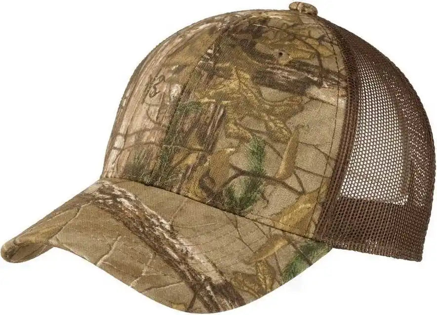 Port Authority C930 Structured Camouflage Mesh Back Cap Realtree Xtra Brown / one Size Fits Most