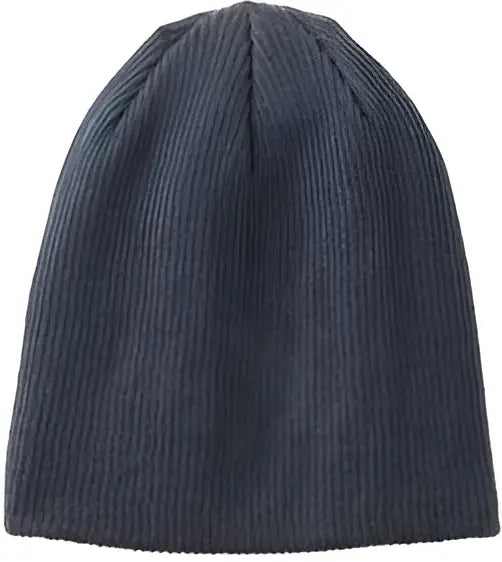 Port Authority C935 Rib Knit Slouch Beanie - Dress Blue Navy Iron Gray - Navy/ / one Size Fits Most