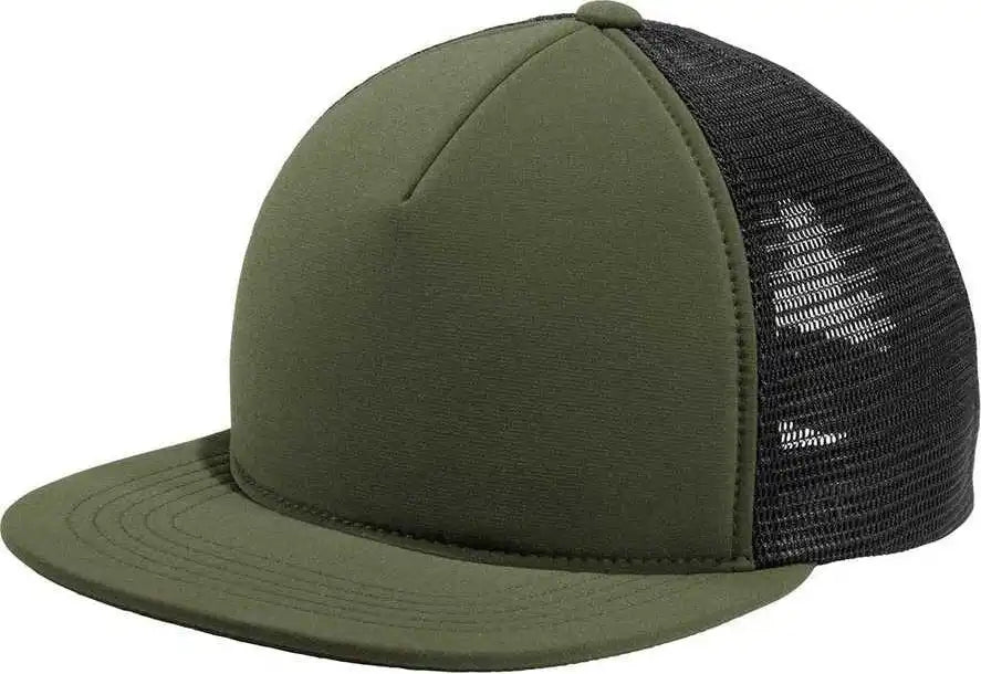 Port Authority C937 Flexfit 110 Foam Outdoor Cap Army Green Black Olive / one Size Fits Most