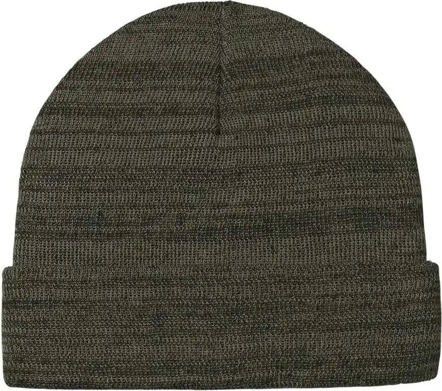 Port Authority C939 Knit Cuff Beanie - Olive Green Heather - 7 1/4’’ - 5/8’’