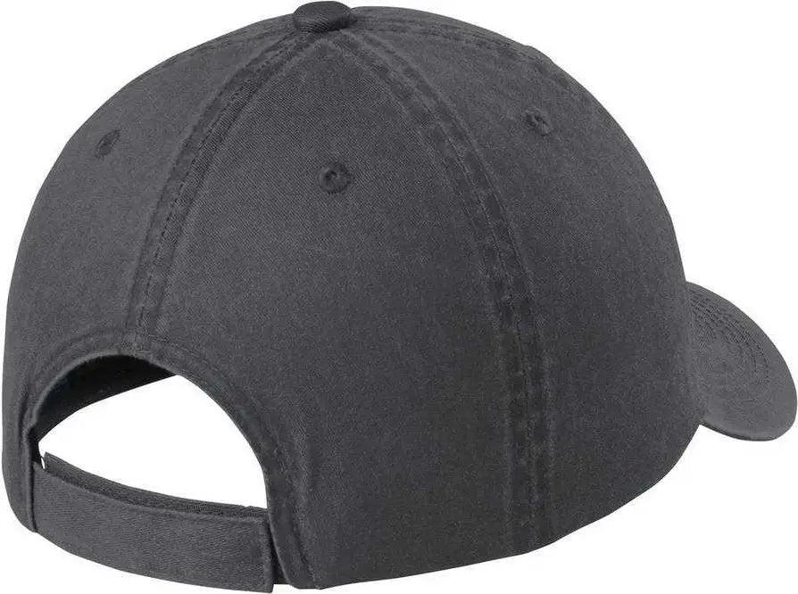 Port Authority C942 Beach Wash Cap - Coal - Dark Gray / Osfa