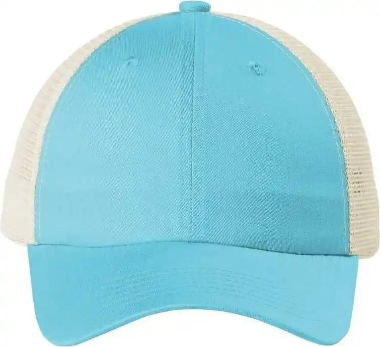 Port Authority C943 Beach Wash Mesh Back Cap Tidal Wave/ Stone Mint Light Gray / Osfa