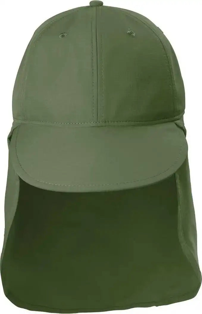 Port Authority C949 Outdoor Uv Sun Shade Cap - Olive Leaf - Khaki / Adult Osfm