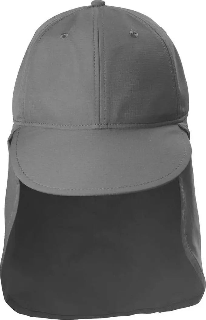 Port Authority C949 Outdoor Uv Sun Shade Cap - Sterling Grey - Dark Gray / Adult Osfm