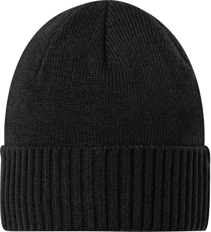 Port Authority C951 Rib Knit Cuff Beanie - Deep Black - Adult Osfm