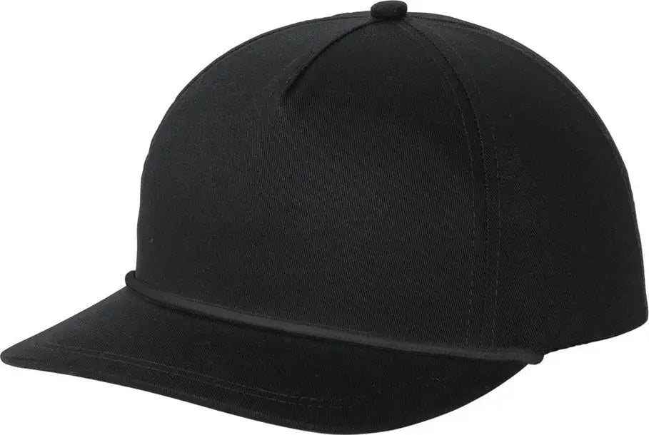 Port Authority C962 Snapback Five-panel Rope Cap - Black - Black/ / one Size Fits Most
