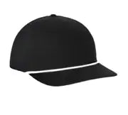 Port Authority C962 Snapback Five-panel Rope Cap - Black White