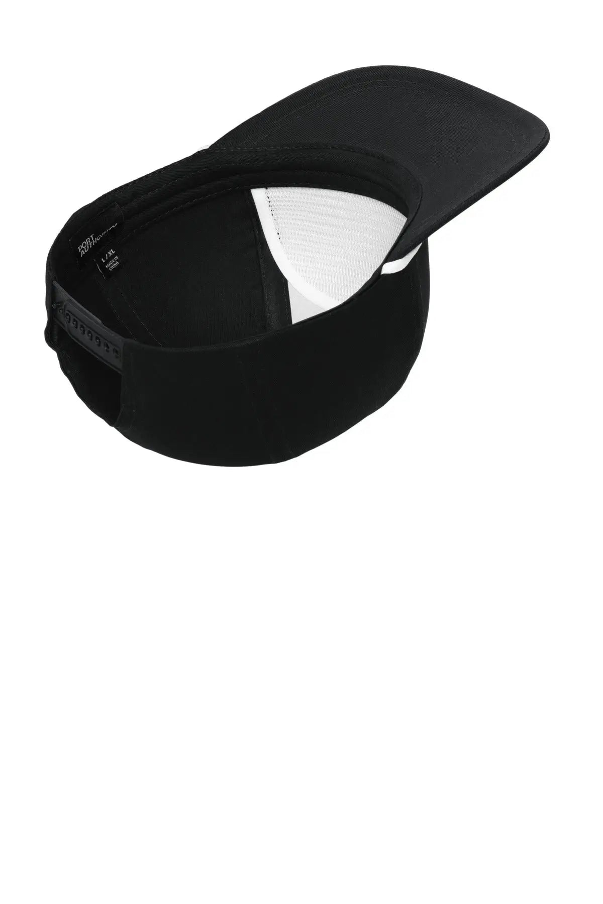 Port Authority C962 Snapback Five-panel Rope Cap - Black White - Black/ / one Size Fits Most