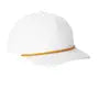 Port Authority C962 Snapback Five-panel Rope Cap - White Athletic Gold - White/ / one Size Fits Most