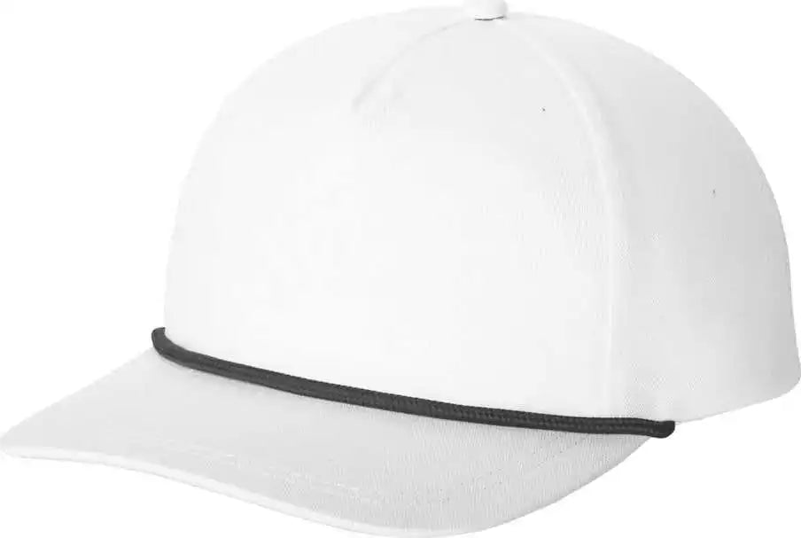 Port Authority C962 Snapback Five Panel Rope Cap White/blk / Osfa