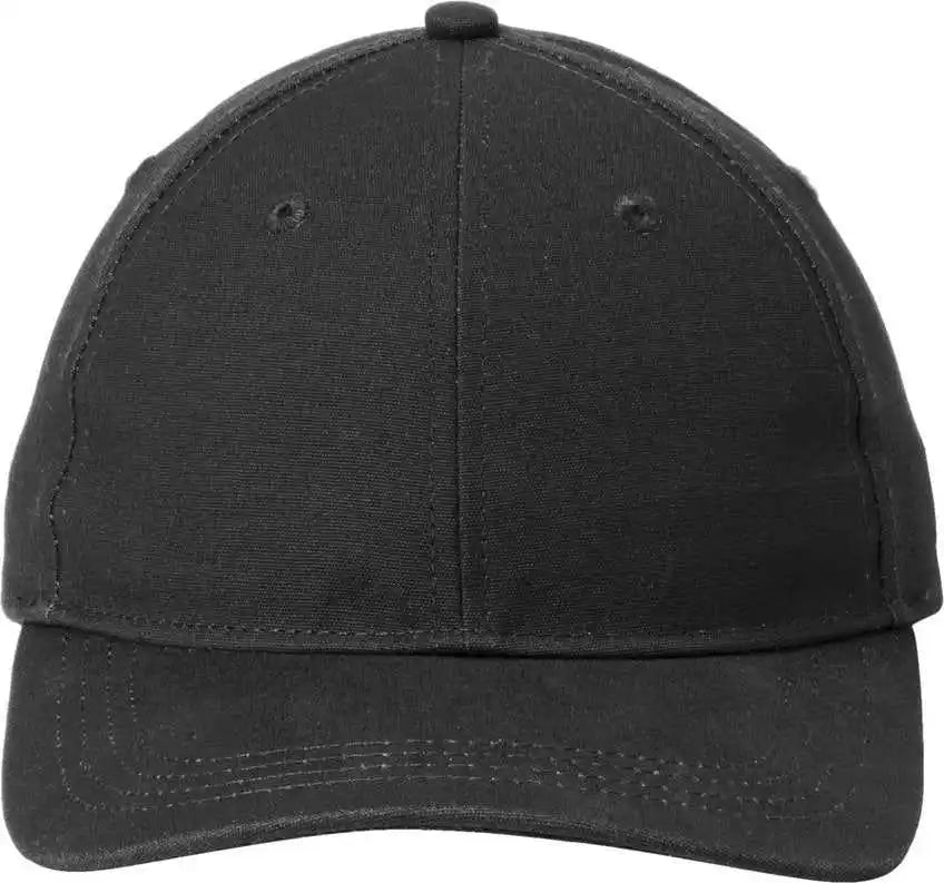 Port Authority C963 Leather Strap Cap - Black - Osfa