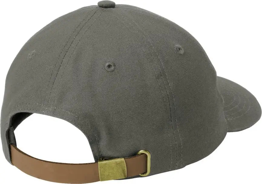 Port Authority C963 Leather Strap Cap - Deep Smoke - one Size Fits Most