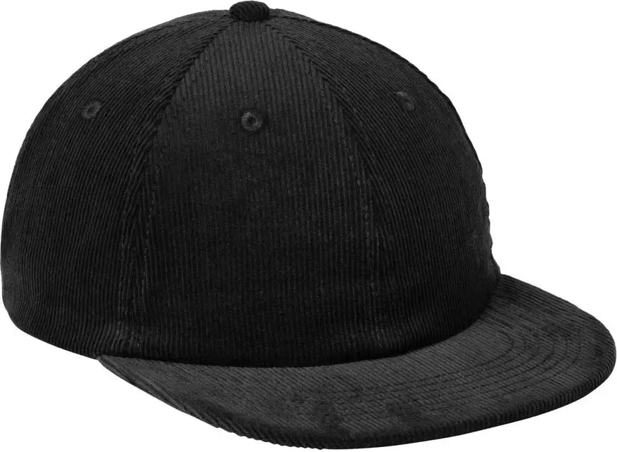 Port Authority C972 Corduroy Cap - Deep Black - one Size Fits Most